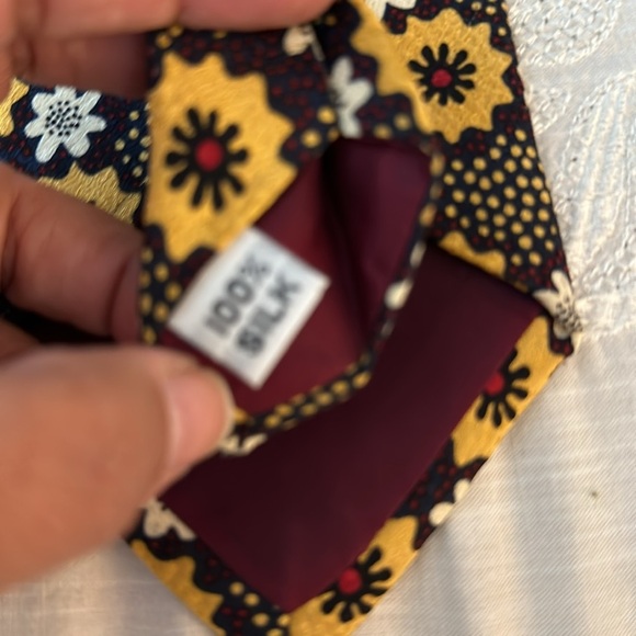 Vtg Camilla Smith NYC Retro Floral Silk Neck Tie - Picture 4 of 4